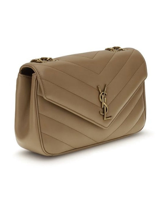 Saint Laurent Beige Calf Leather Bos Taurus Shoulder Bag 
