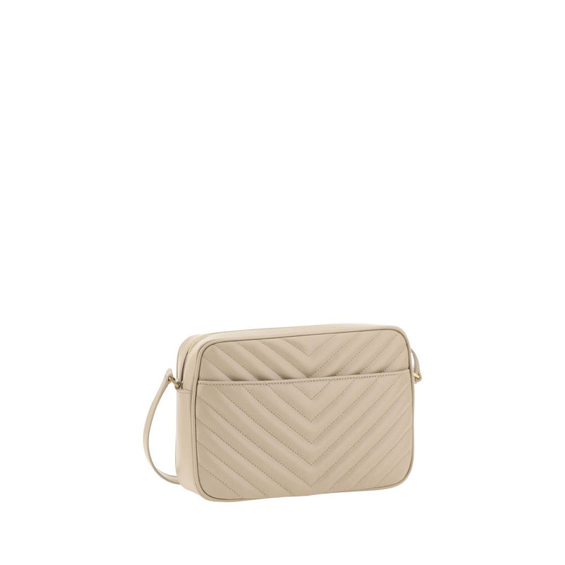 Saint Laurent Beige Calf Leather Bos Taurus Shoulder Bag Glam Steals