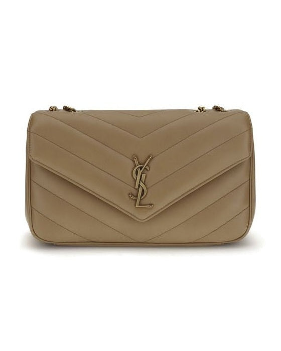 Saint Laurent Beige Calf Leather Bos Taurus Shoulder Bag 