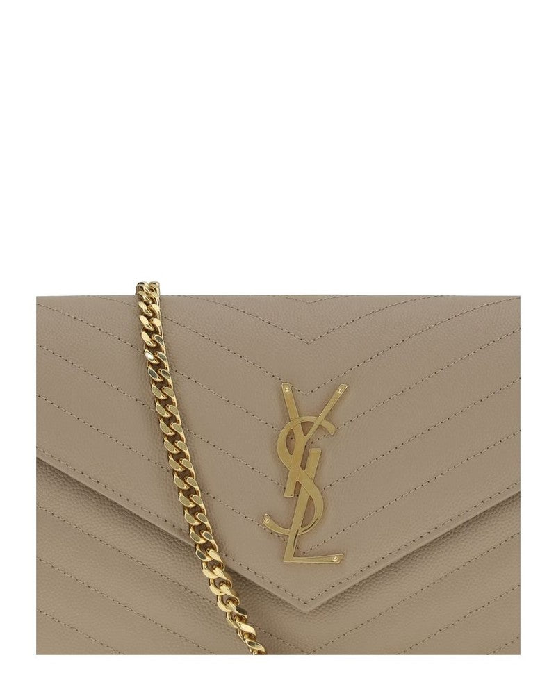 Saint Laurent Beige Calf Leather Bos Taurus Shoulder Bag Glam Steals