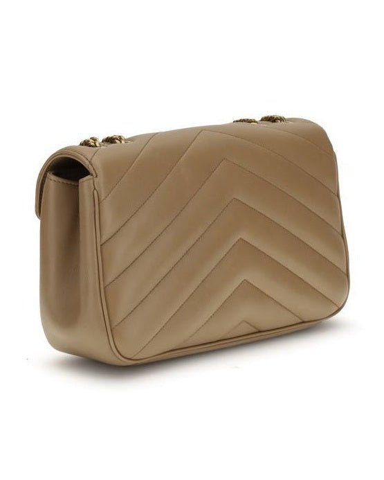 Saint Laurent Beige Calf Leather Bos Taurus Shoulder Bag 