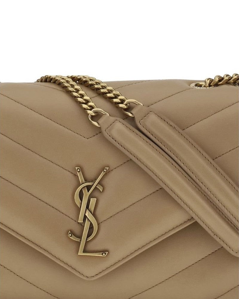 Saint Laurent Beige Calf Leather Bos Taurus Shoulder Bag 