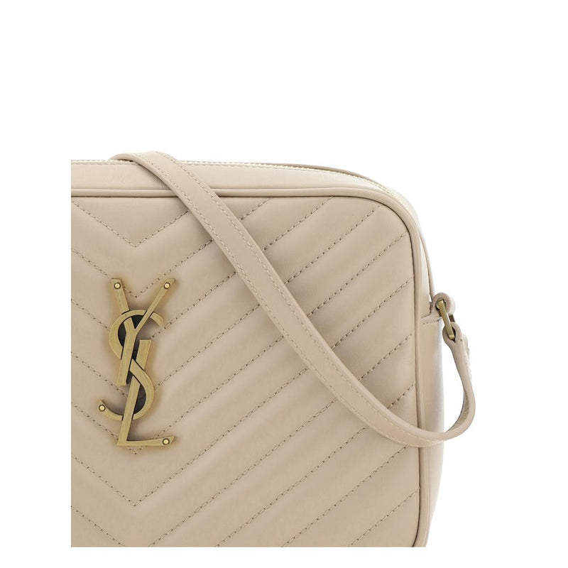 Saint Laurent Beige Calf Leather Bos Taurus Shoulder Bag Glam Steals