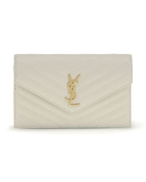 Saint Laurent Beige Calf Leather Bos Taurus Wallet