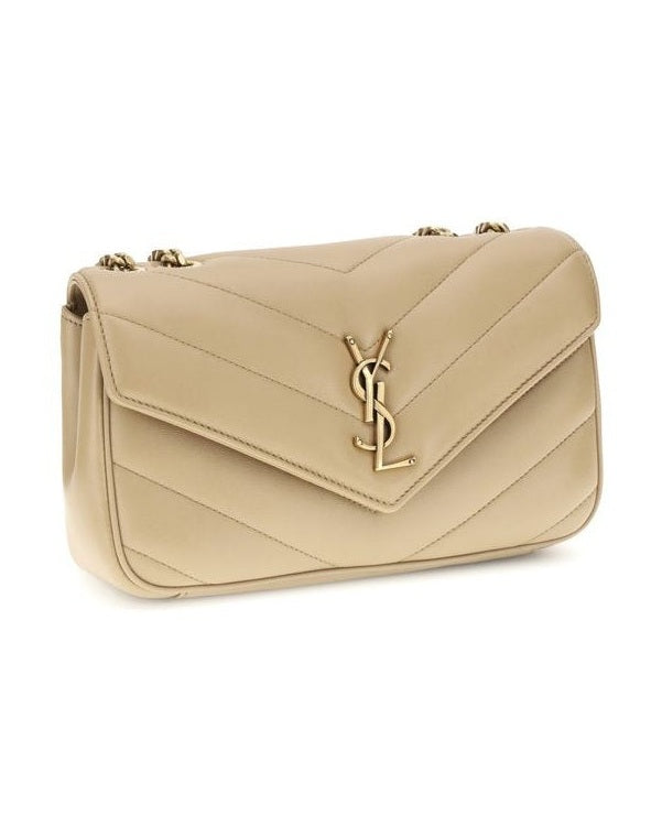 Saint Laurent Beige Lamb Ovis Aries Shoulder Bag Glam Steals