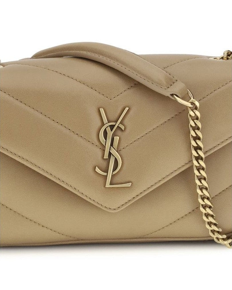 Saint Laurent Beige Lamb Ovis Aries Shoulder Bag Glam Steals