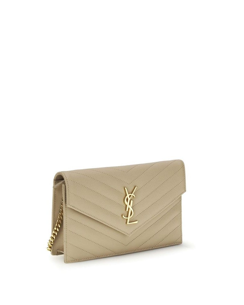 Saint Laurent Beige Shoulder Bag Glam Steals