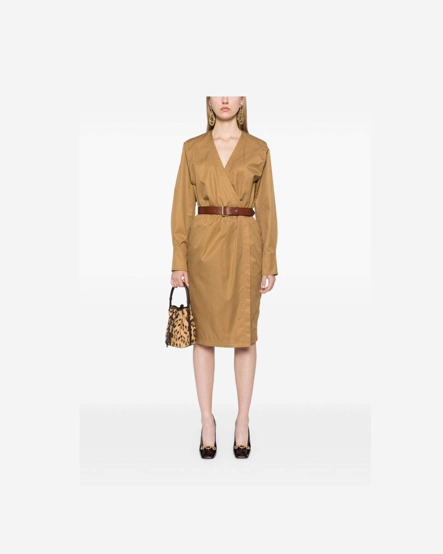 Saint Laurent Belted Dress Glam Steals