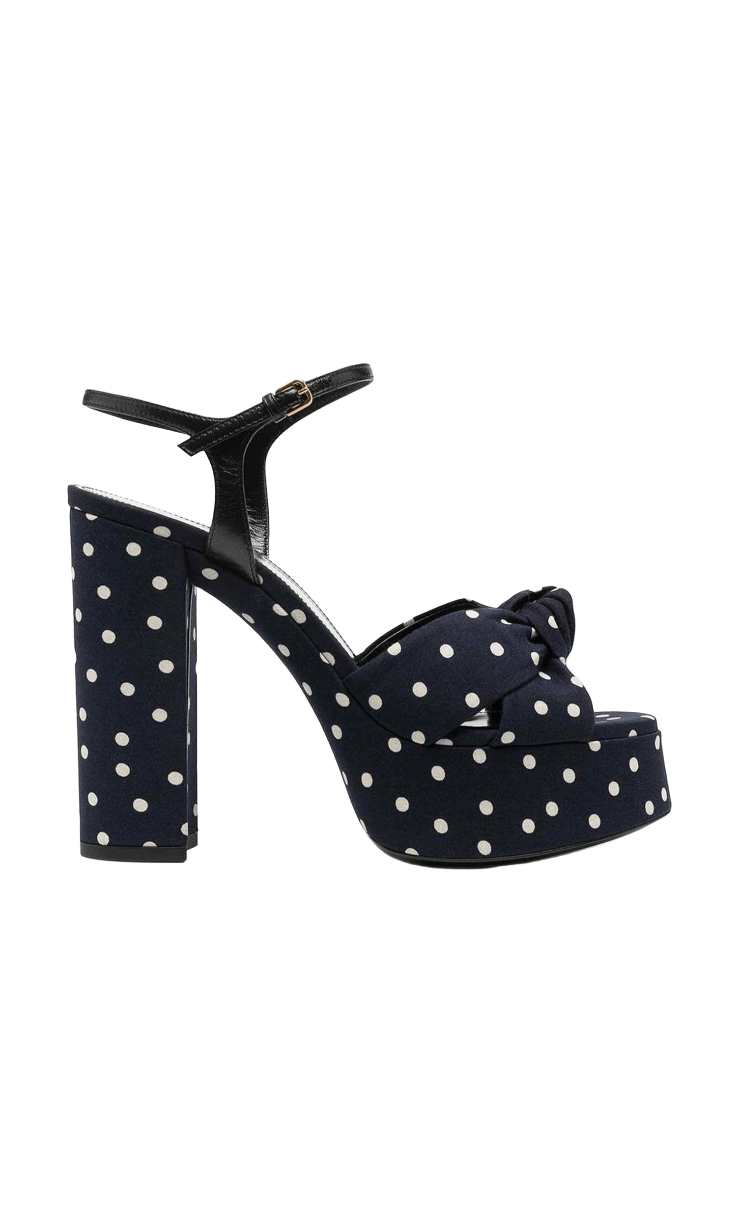 Saint Laurent Bianca Polka Dot Sandals Glam Steals