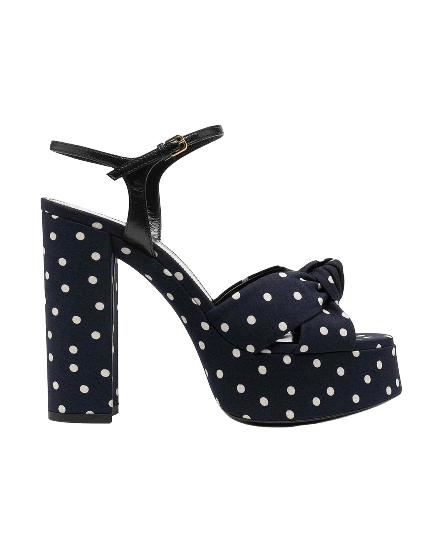 Saint Laurent Bianca Polka Dot Sandals Glam Steals
