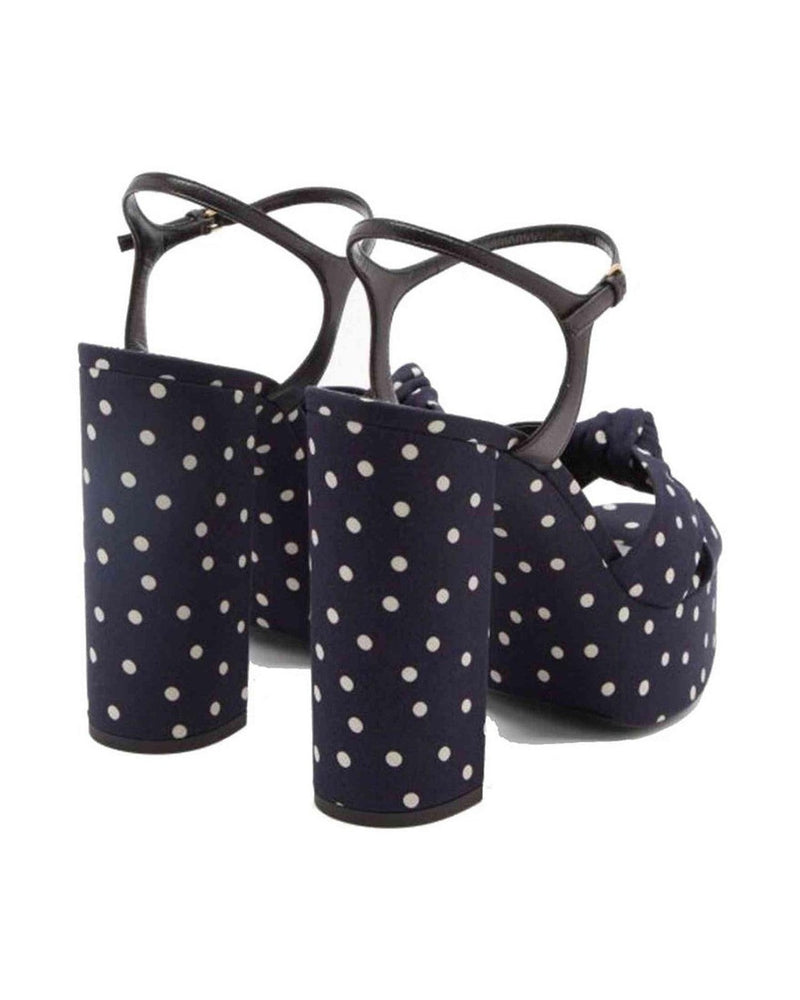 Saint Laurent Bianca Polka Dot Sandals Glam Steals