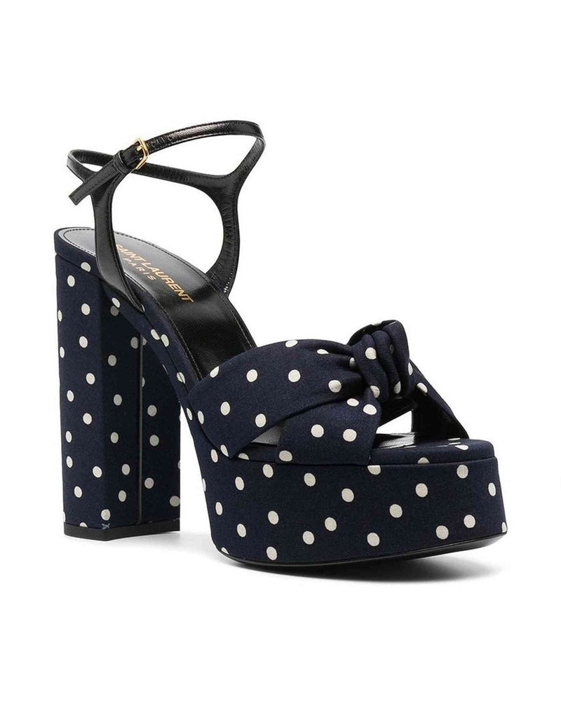Saint Laurent Bianca Polka Dot Sandals Glam Steals
