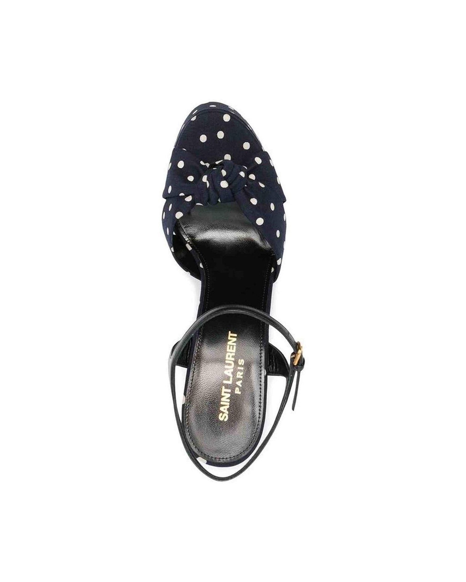 Saint Laurent Bianca Polka Dot Sandals Glam Steals