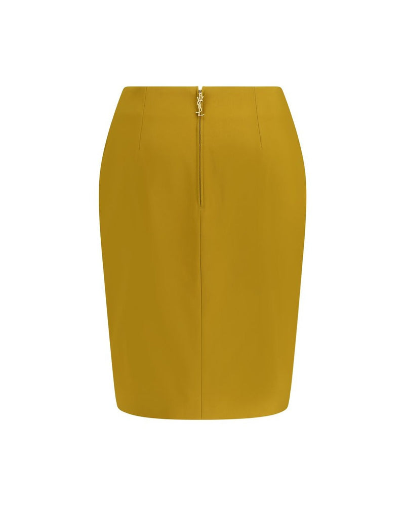 Saint Laurent Bicolor Viscose Skirt Glam Steals