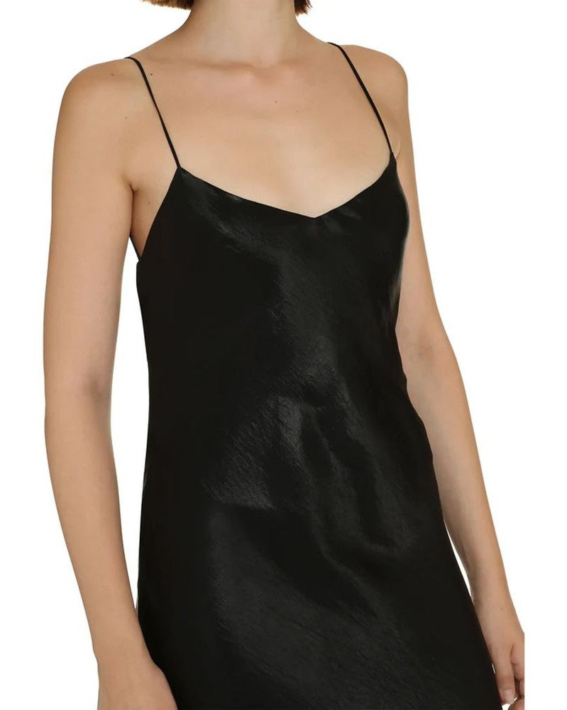 Saint Laurent Black Acetate Dress Dresses