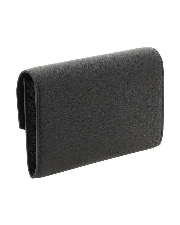 Saint Laurent Black Calf Leather Bos Taurus Shoulder Bag 