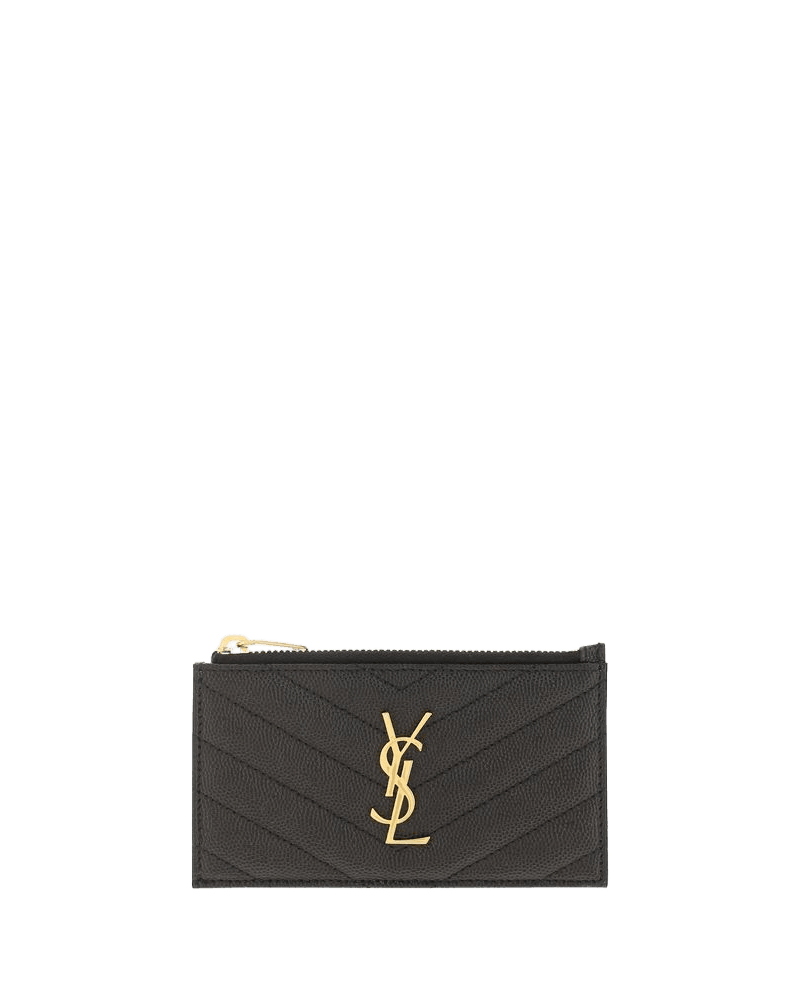 Saint Laurent Black Calf Leather Bos Taurus Wallet Glam Steals