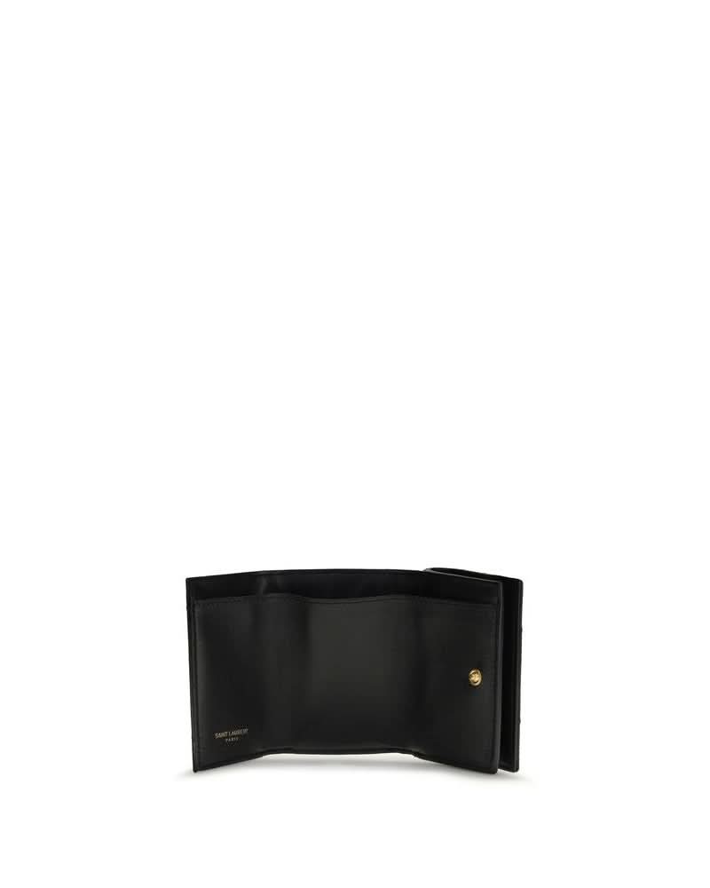 Saint Laurent Black Calf Leather Bos Taurus Wallet 