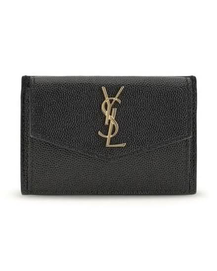 Saint Laurent Black Calf Leather Bos Taurus Wallet 