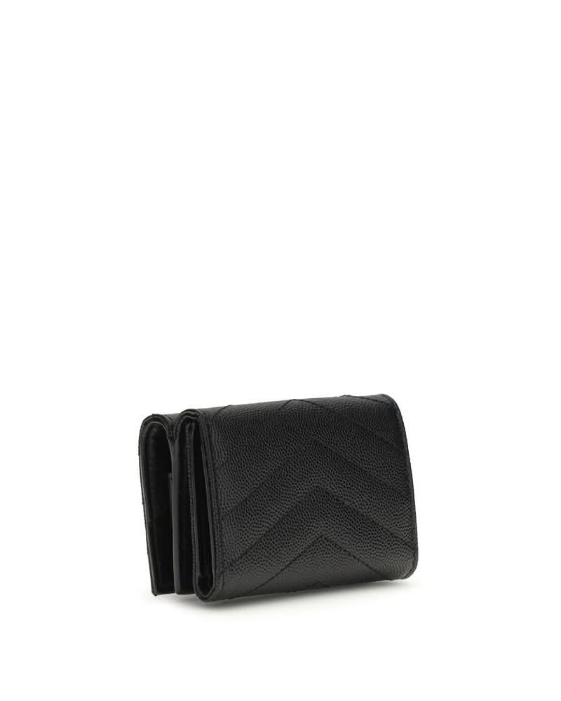 Saint Laurent Black Calf Leather Bos Taurus Wallet 