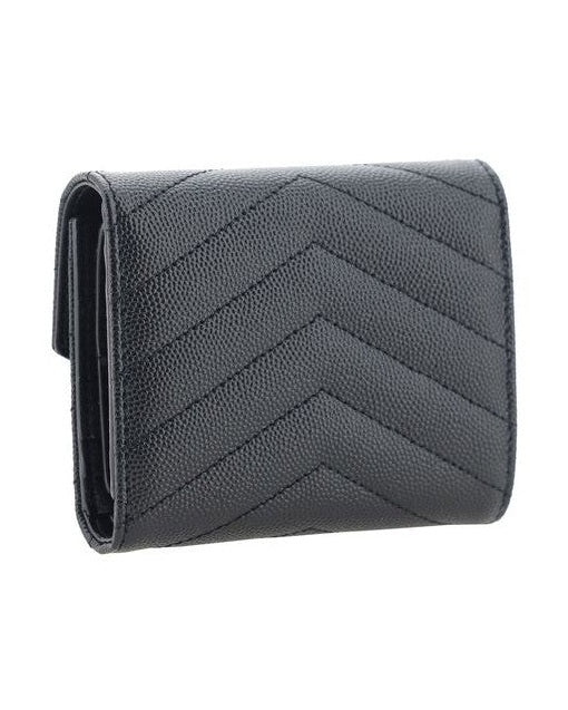 Saint Laurent Black Calf Leather Bos Taurus Wallet 