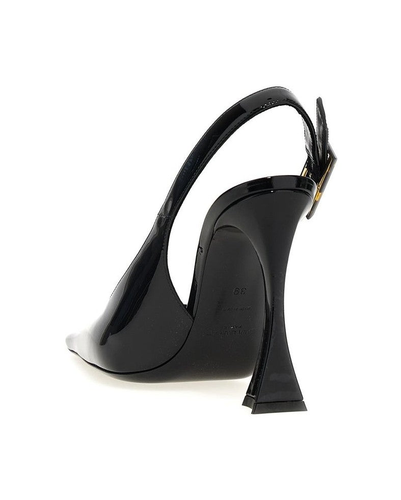 Saint Laurent Black Calfskin Platform Pumps 