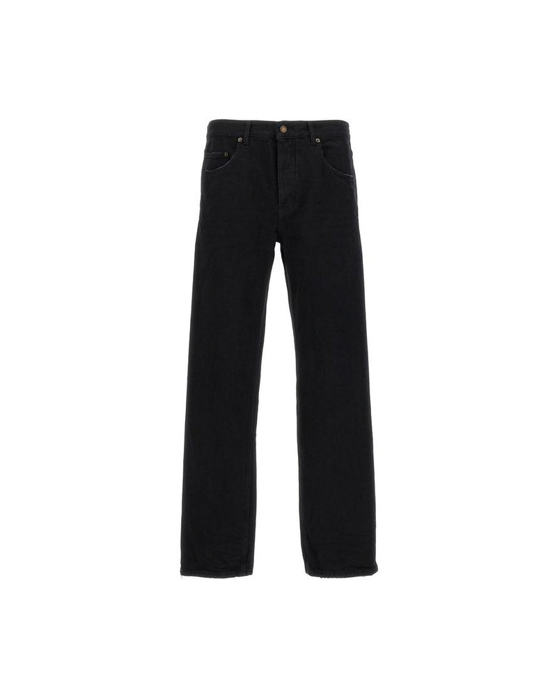 Saint Laurent Black Cotton Relaxed Fit Jeans Glam Steals