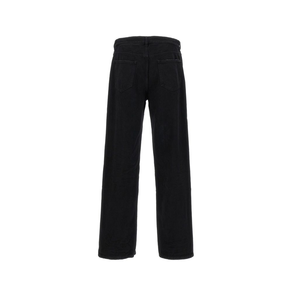 Saint Laurent Black Cotton Relaxed Fit Jeans Glam Steals