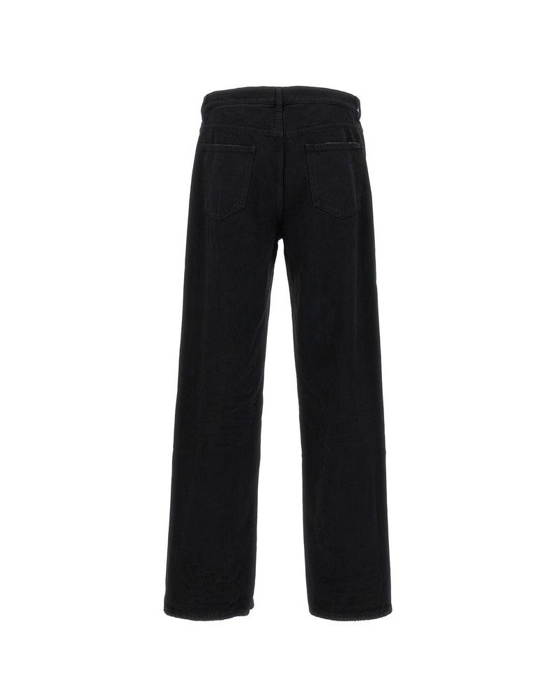 Saint Laurent Black Cotton Relaxed Fit Jeans 
