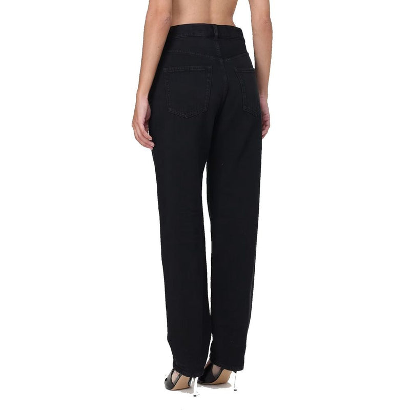 Saint Laurent Black Cotton Straight Leg Jeans Glam Steals