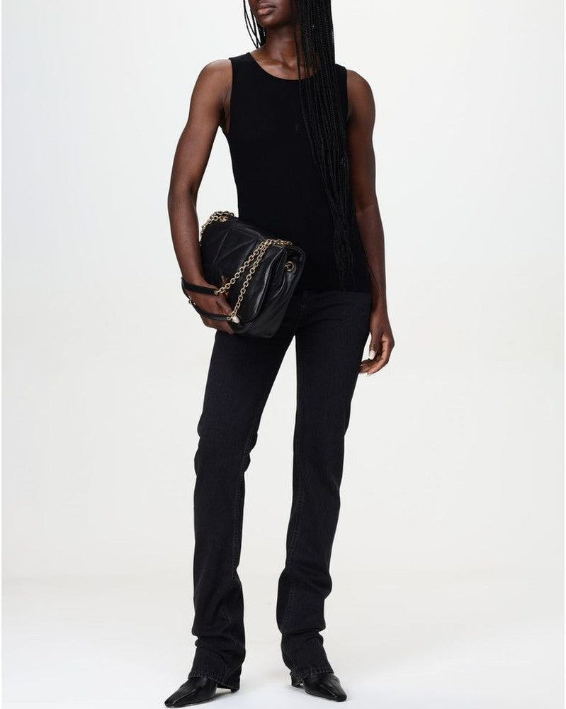 Saint Laurent Black Cotton Straight Leg Jeans Jeans