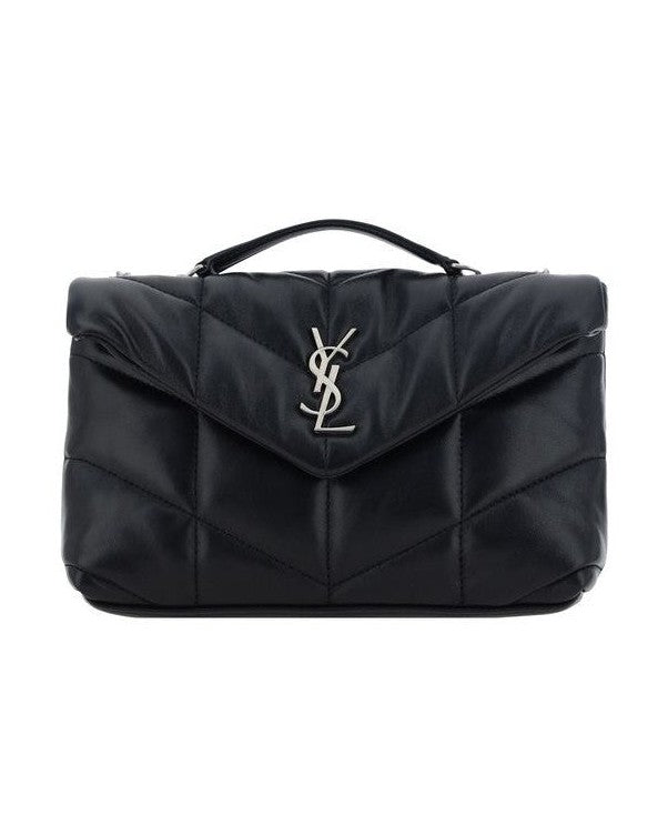 Saint Laurent Black Lamb Ovis Aries Shoulder Bag 