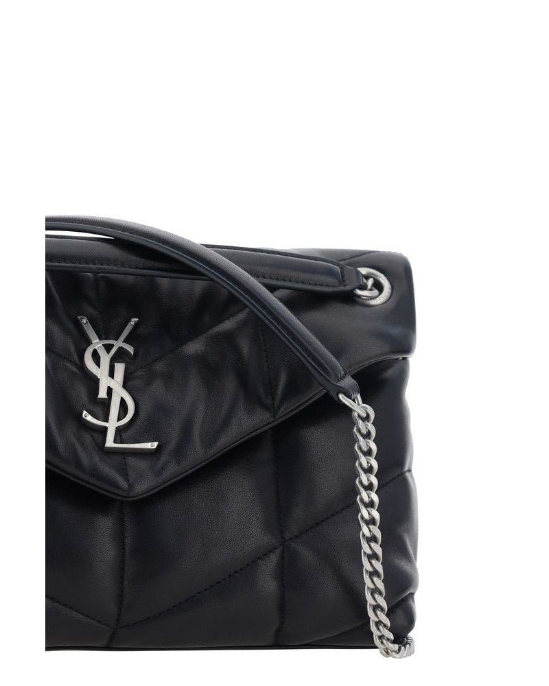 Saint Laurent Black Lamb Ovis Aries Shoulder Bag 