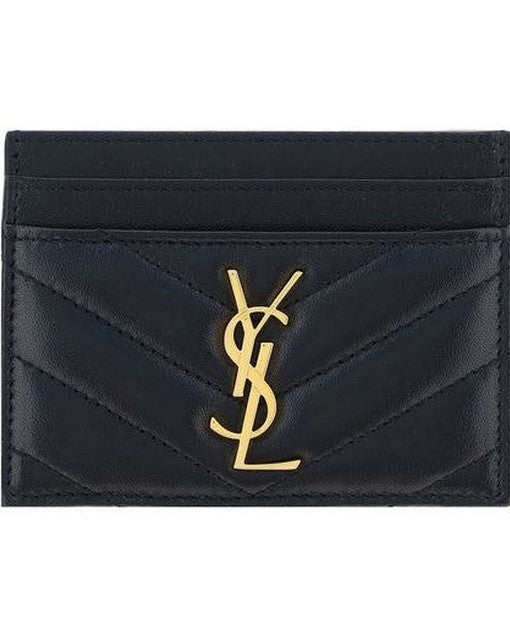 Saint Laurent Black Lamb Ovis Aries Wallet 