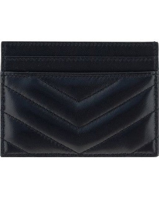 Saint Laurent Black Lamb Ovis Aries Wallet 
