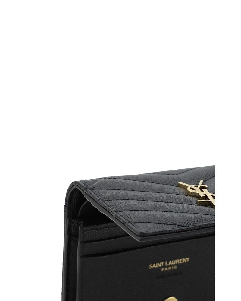 Saint Laurent Black Lamb Ovis Aries Wallet 