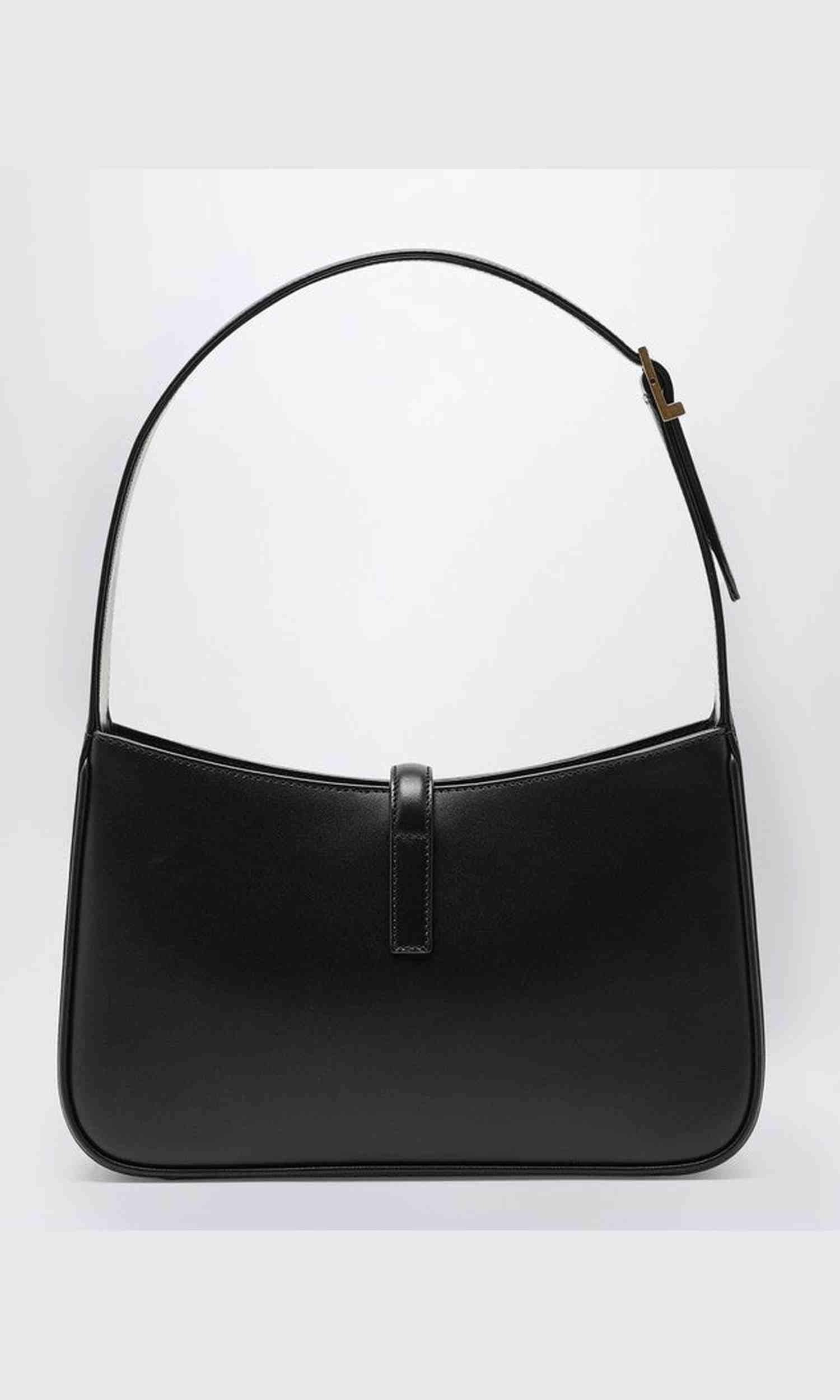 Saint Laurent Black Leather 5 À 7 Bag in Smooth Glam Steals