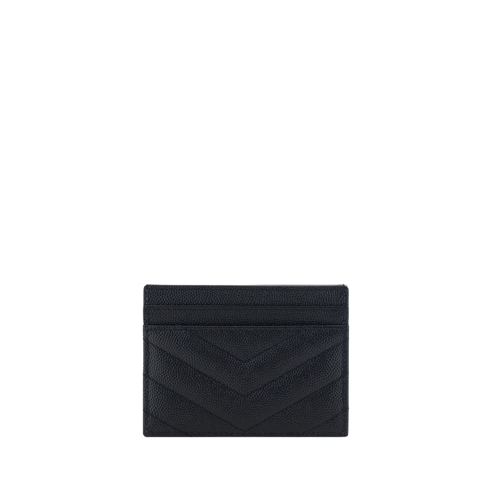 Saint Laurent Black Leather Card Holder Glam Steals