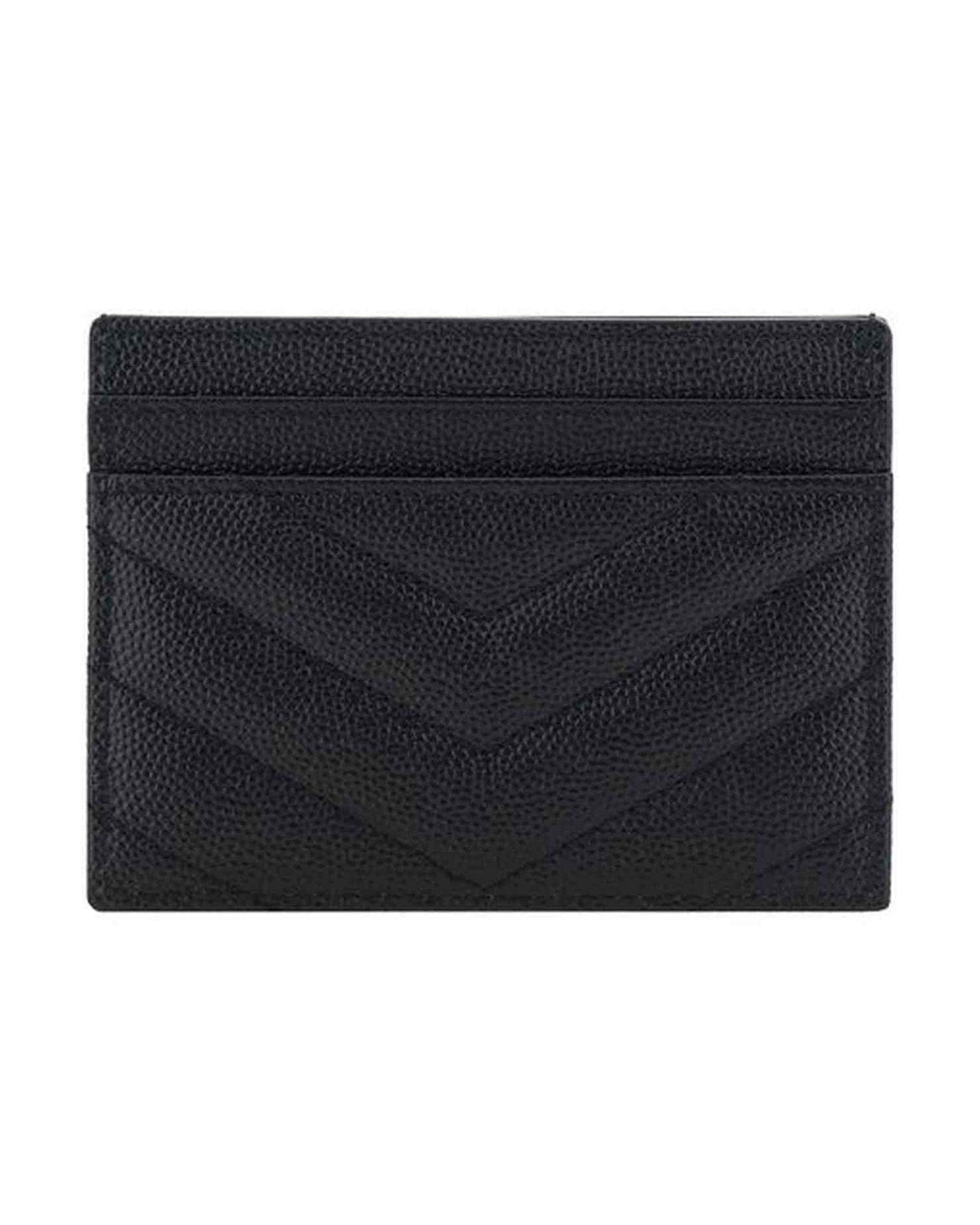 Saint Laurent Black Leather Card Holder Glam Steals