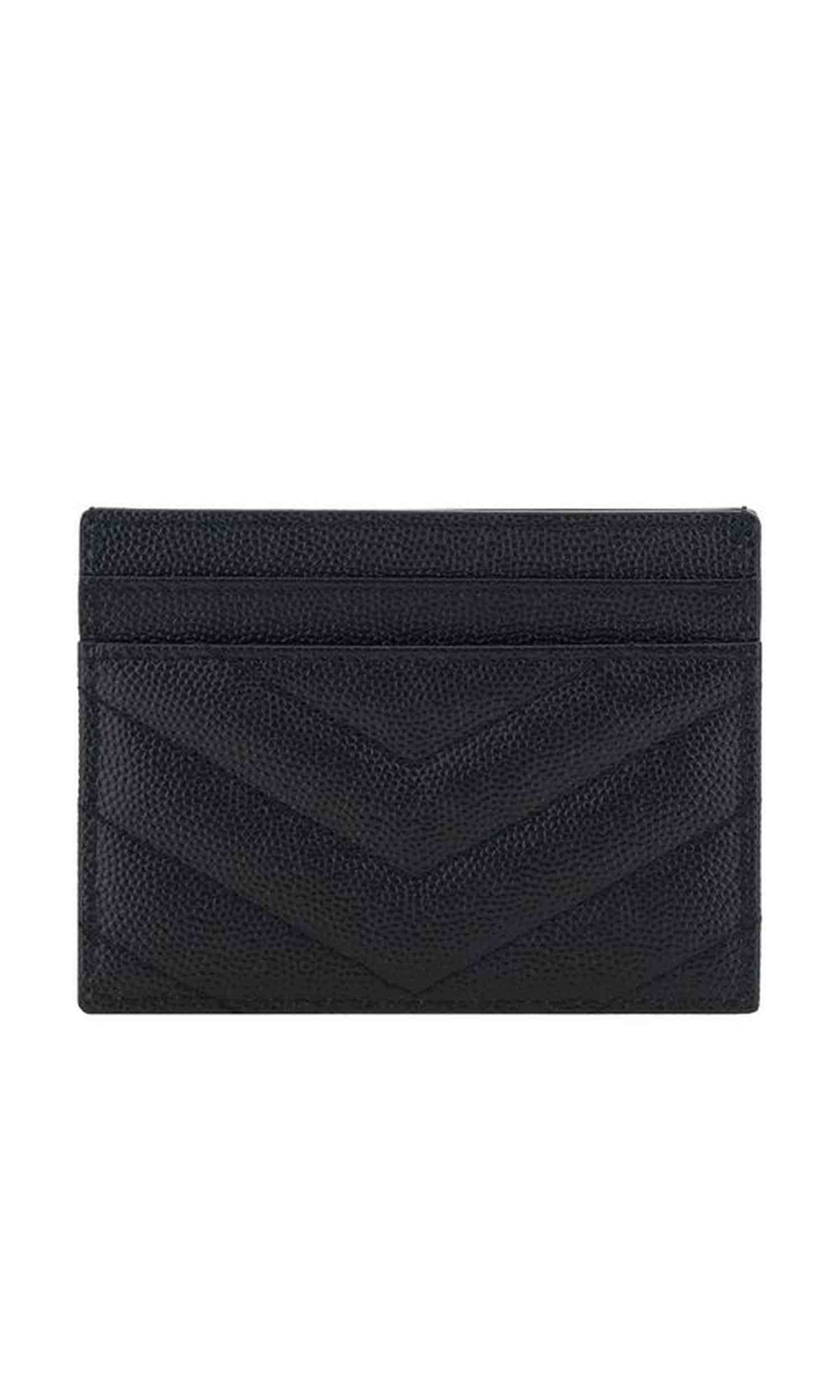 Saint Laurent Black Leather Card Holder Glam Steals