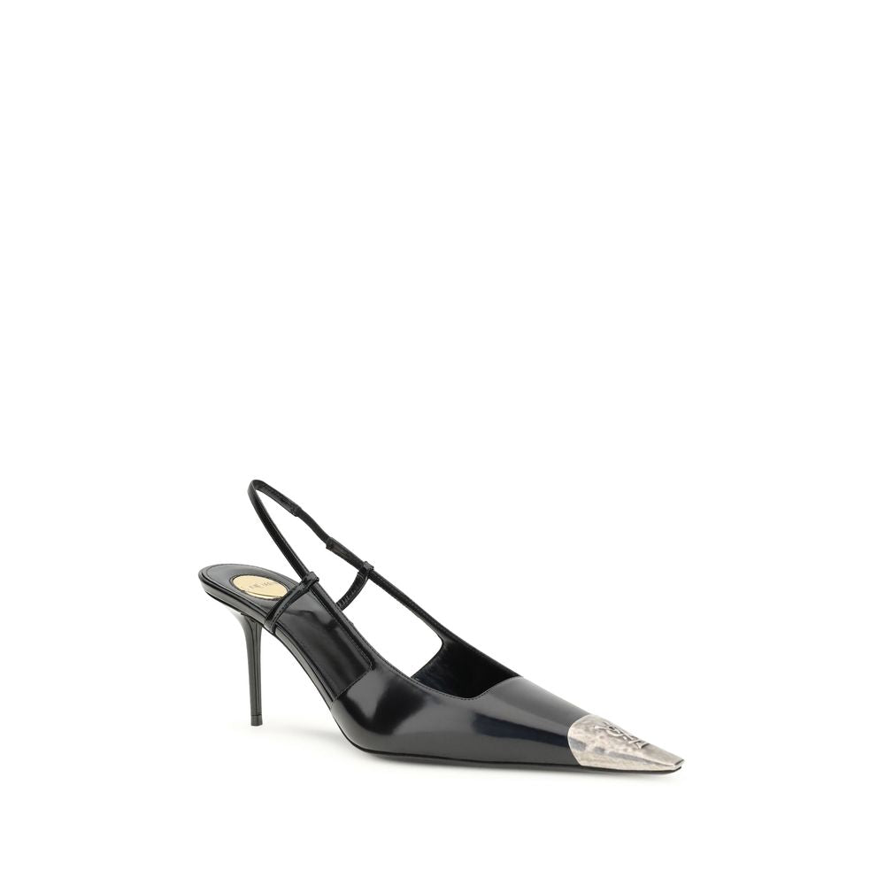 Saint Laurent Black Leather High Heel Pumps Glam Steals