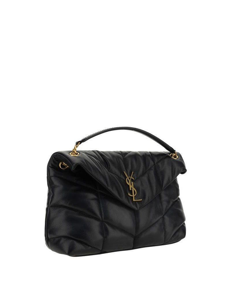 Saint Laurent Black Leather Lamb Shoulder Bag 