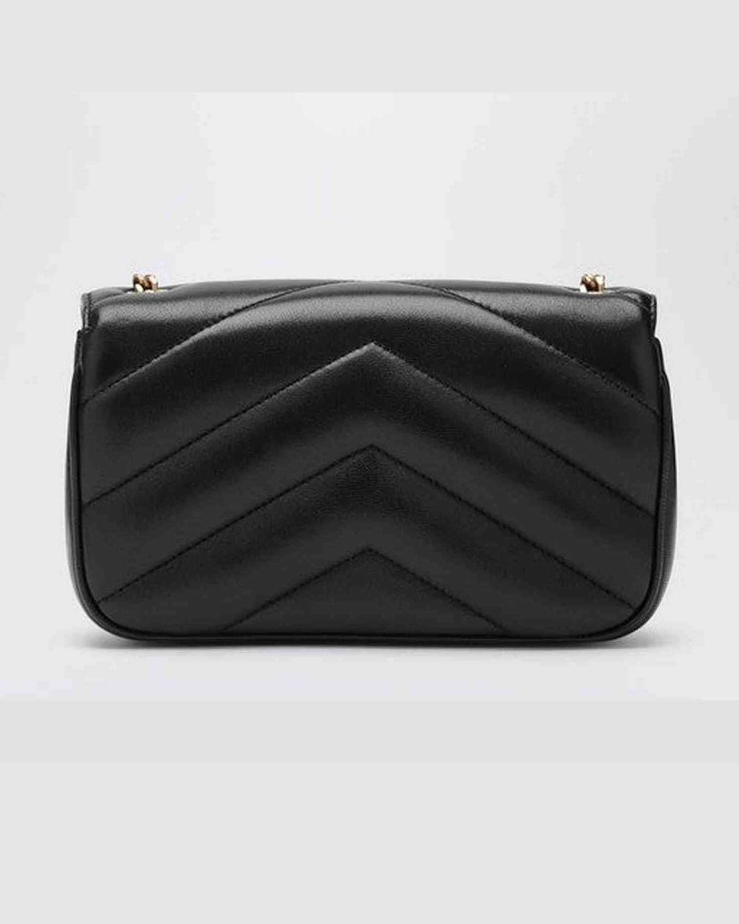 Saint Laurent Black Leather Loulou Mini Bag Glam Steals