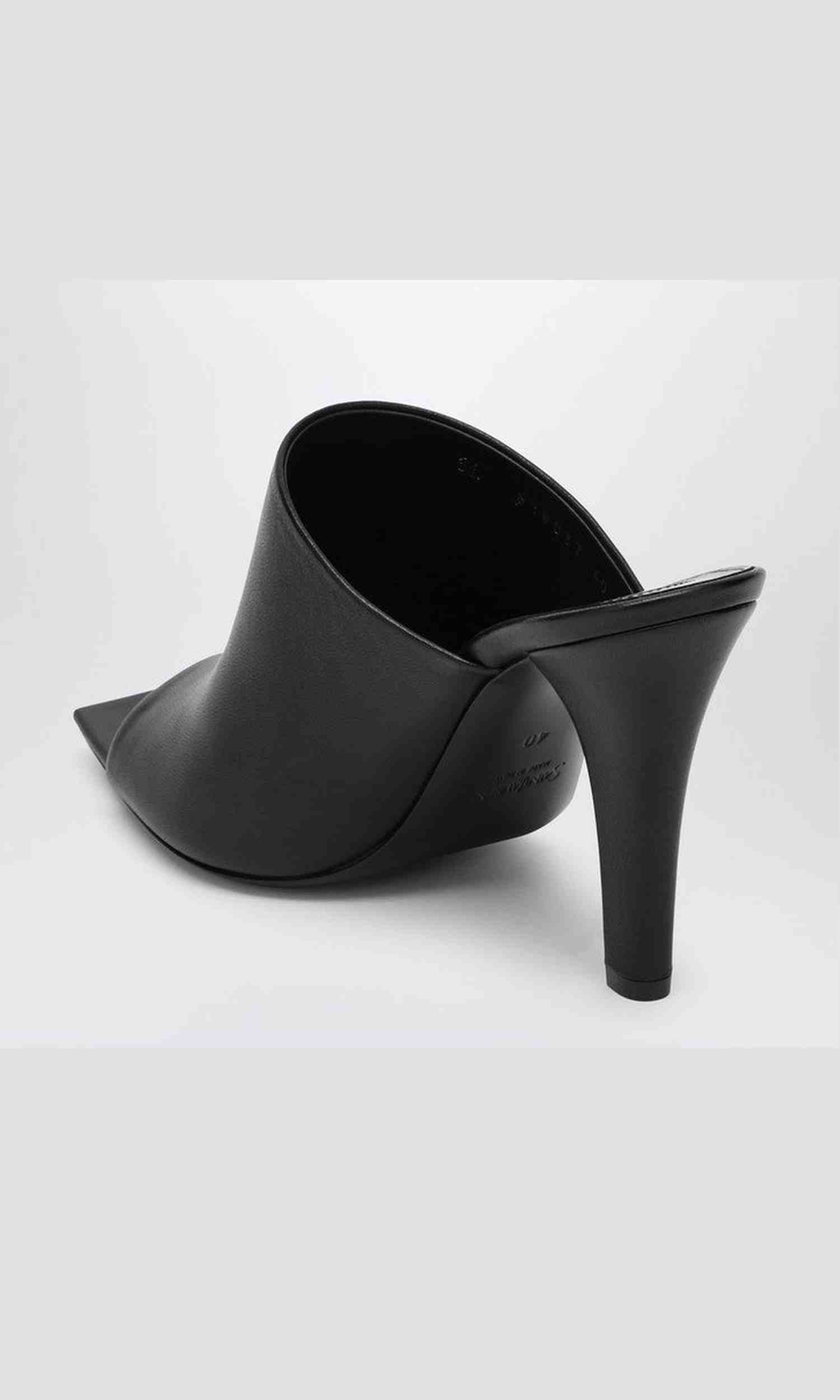 Saint Laurent Black Leather Mule Jill Glam Steals
