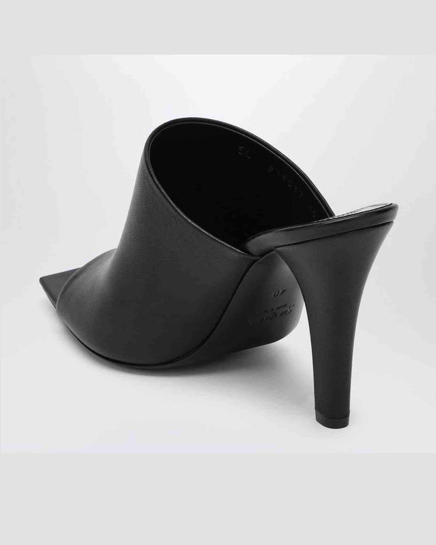 Saint Laurent Black Leather Mule Jill Glam Steals