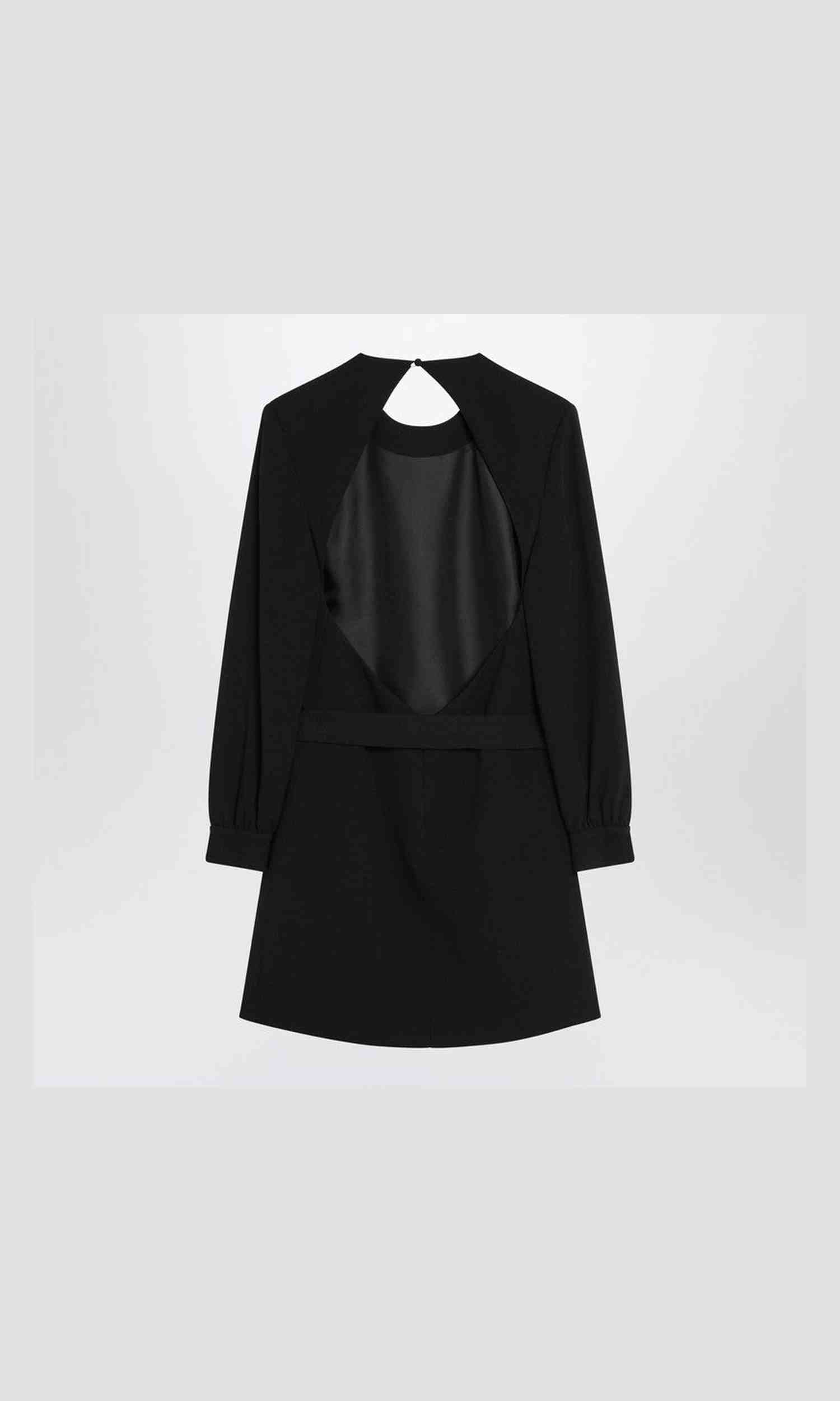 Saint Laurent Black Mini Dress with Belt Glam Steals