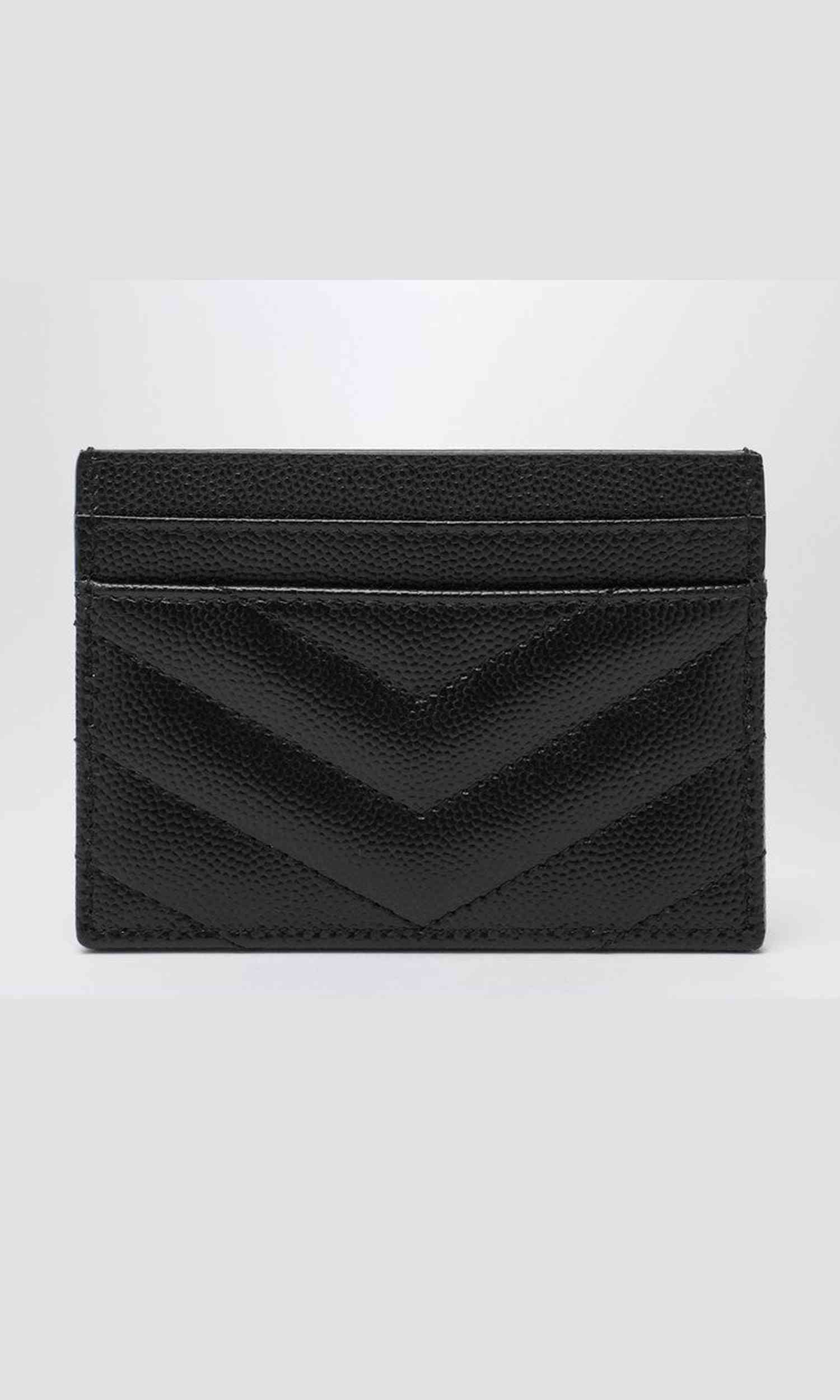 Saint Laurent Black Monogram Credit Card Holder Glam Steals