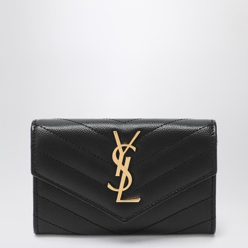 Saint Laurent Black Monogram Envelope Small Wallet Glam Steals