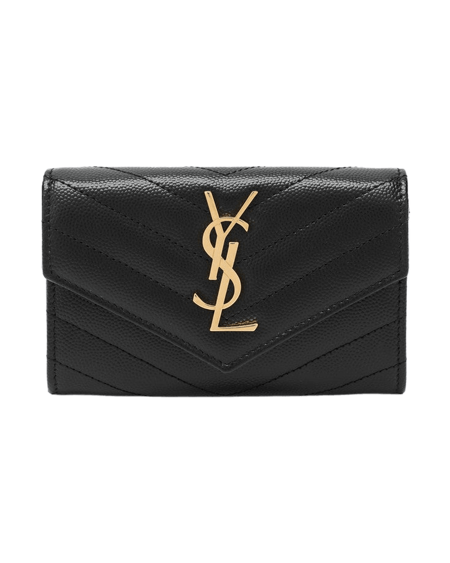 Saint Laurent Black Monogram Envelope Small Wallet Glam Steals