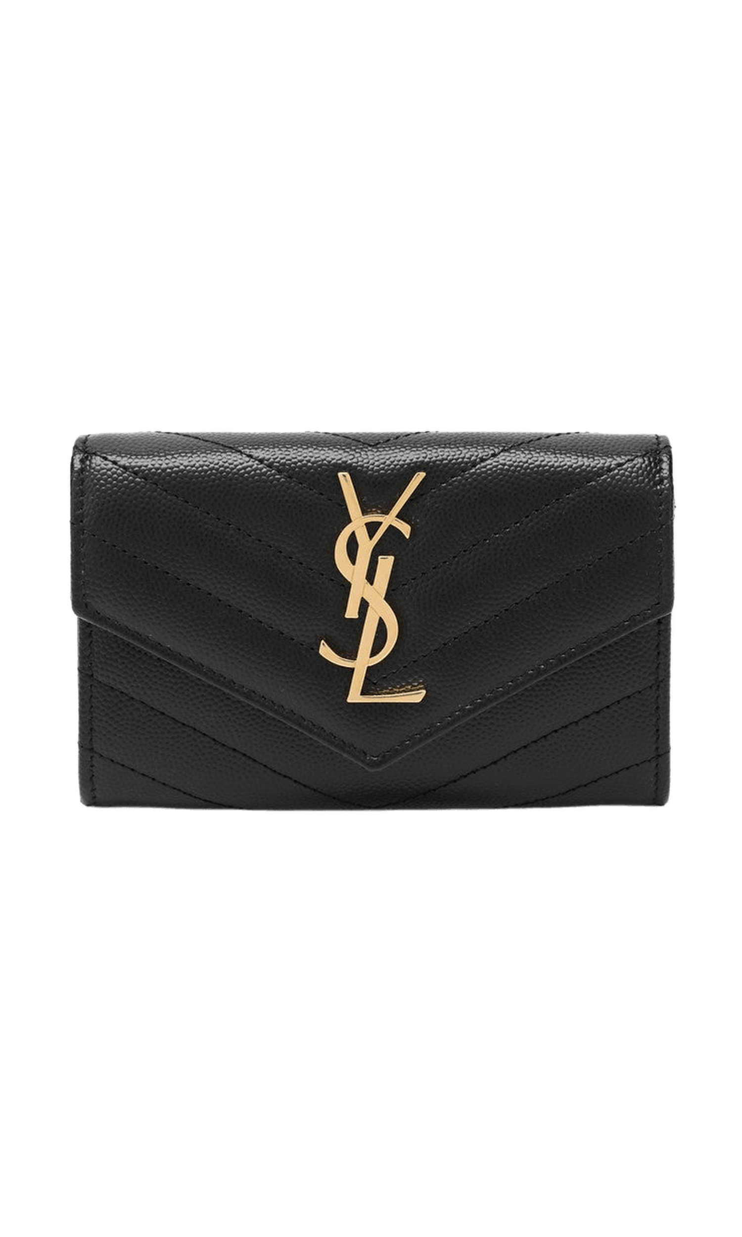 Saint Laurent Black Monogram Envelope Small Wallet Glam Steals